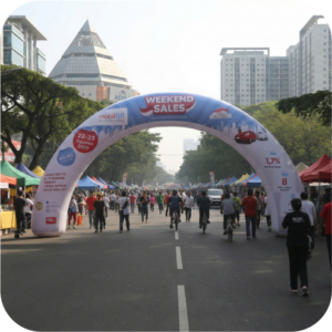 balon gate jakarta untuk event olahraga balon gate start finish jakarta