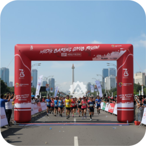 balon gate jakarta untuk event olahraga balon gate start finish jakarta