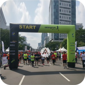 balon gate jakarta untuk event olahraga balon gate start finish jakarta