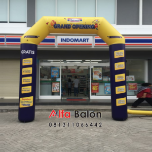 Balon gate custom Bekasi dengan desain warna cerah