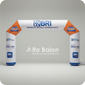balon gate start finish ukuran 4 x 6 meter untuk lomba lari, sepeda, dan event komunitas