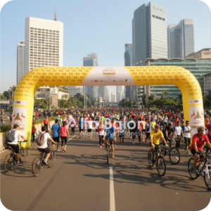 balon gate jakarta untuk event olahraga balon gate start finish jakarta